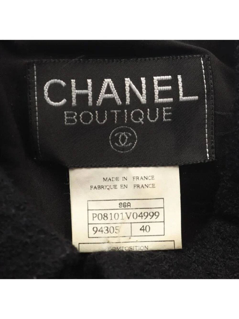 Chanel Suit CC Logo Button Tweed Wool Skirt